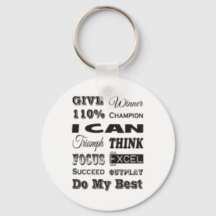Give 110% Inspirational Motivational Keychain