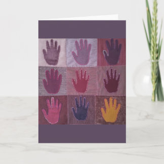 "Give a Hand" Art Quilt 2 Card