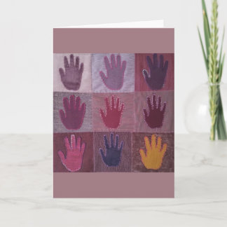 "Give a Hand" Art Quilt Card