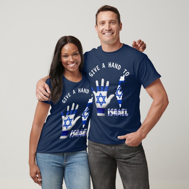 Give a Hand to Israel Patriotic Flag Unisex T-Shirt (Unisex)