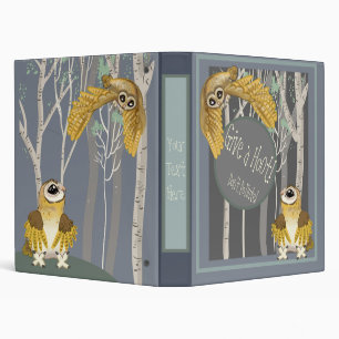 Give a Hoot! barn owl 3 Ring Binder