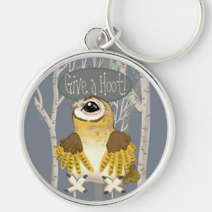 Give a Hoot! Barn Owl Keychain