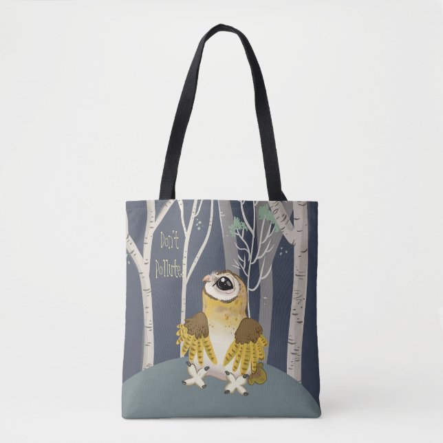 Give a Hoot! Barn Owl Tote Bag (Front)