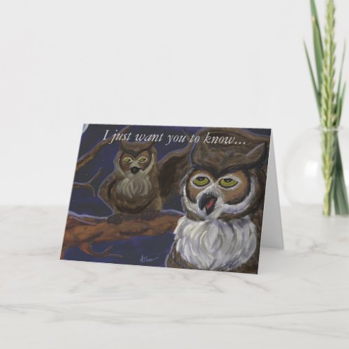 Give a Hoot Owl Greeting Card