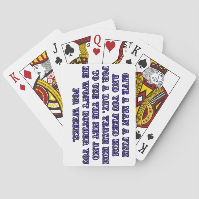 Give a man a fish poker cards (Back)