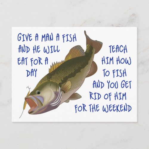 Give a Man a Fish Postcard