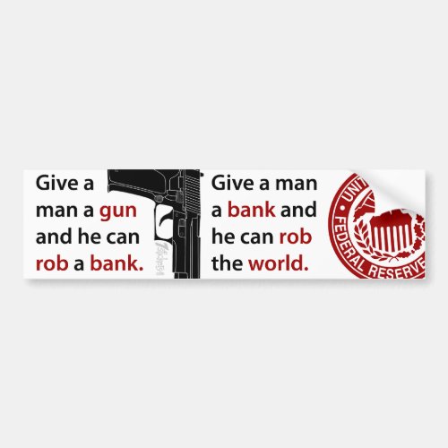 Give a Man a Gun Bumper Sticker