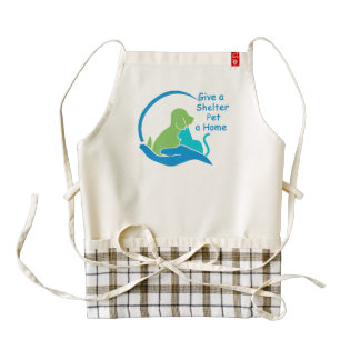 give a shelter pet a home zazzle HEART apron