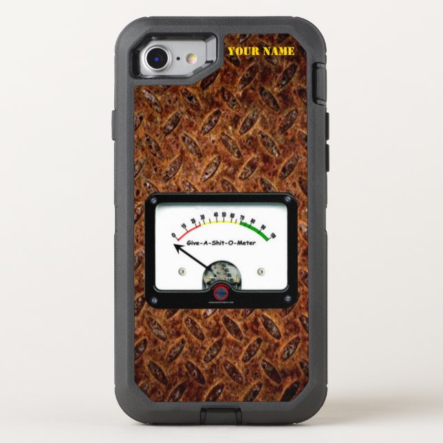 GIVE A SHITTE-O- METER OTTERBOX iPhone CASE (Back)