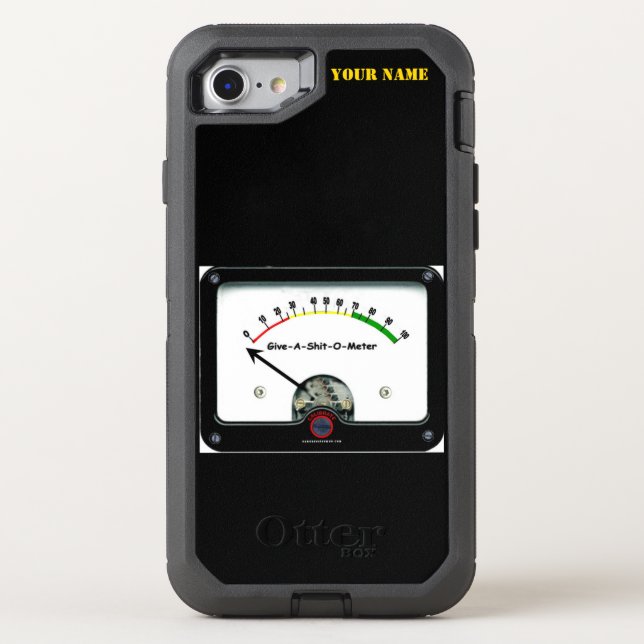 GIVE A SHITTE-O- METER OTTERBOX iPhone CASE (Back)