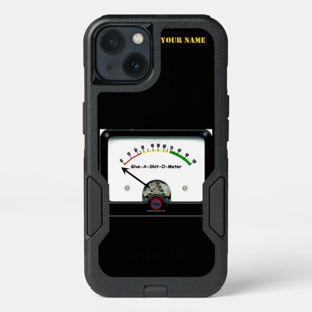 GIVE A SHITTE-O- METER OTTERBOX iPhone CASE (Back)