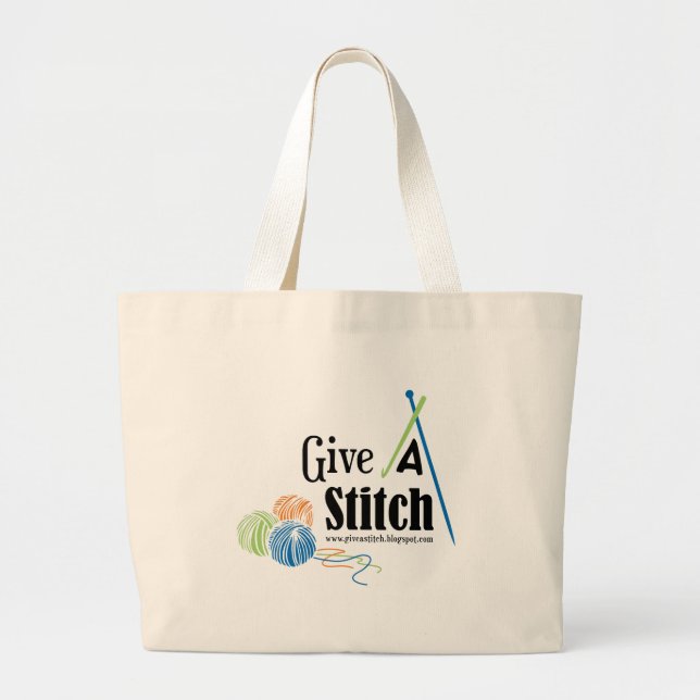Give A Stitch Jumbo Tote Bag (Front)