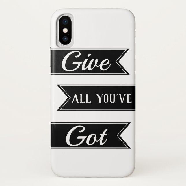 Give All You've Got Quote Black Flags Case-Mate iPhone Case (Back)