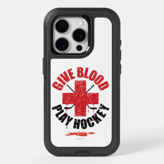 Give Blood Play Hockey iPhone 15 Pro Case