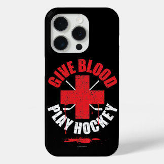 Give Blood. Play Hockey. iPhone case