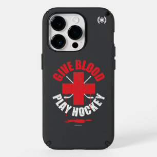 Give Blood Play Hockey Speck iPhone 14 Pro Case