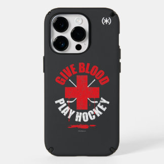 Give Blood Play Hockey Speck iPhone 14 Pro Case