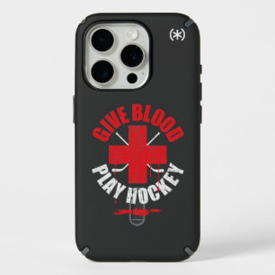 Give Blood Play Hockey iPhone 15 Pro Case