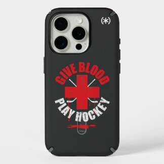 Give Blood Play Hockey iPhone 15 Pro Case