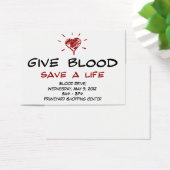 Give Blood Save A Life Blood Drive Chubby Template (Desk)