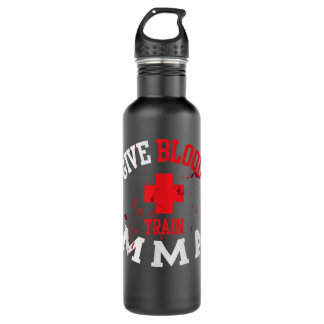 Give Blood Train MMA Mixed Martial Arts Training 9 Stainless Steel Water Bottle