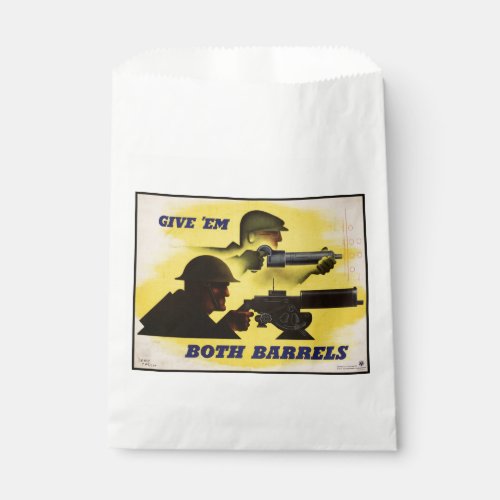 Give Both Barrels WW2 Military  Factory workers Favor Bag