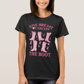 Give Breast Cancer the Boot Pink Ribbon T-Shirt