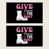 give cancer the boot breast cancer awareness (Front & Back)