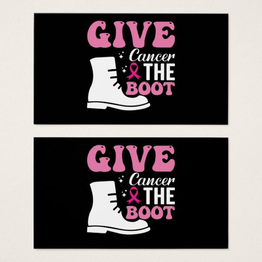 give cancer the boot breast cancer awareness (Front & Back)