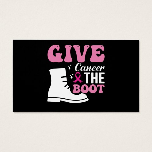 give cancer the boot breast cancer awareness (Back)