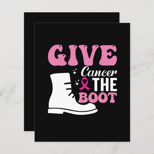 give cancer the boot breast cancer awareness (Front/Back)