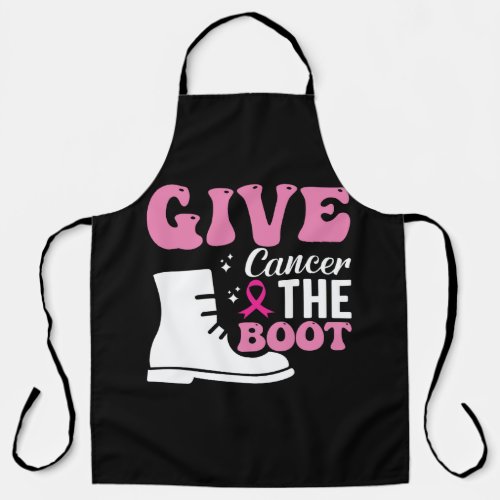 give cancer the boot breast cancer awareness apron