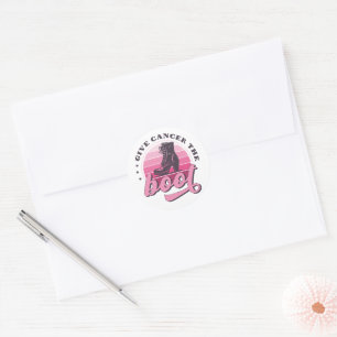 Give Cancer the Boot Breast Cancer Awareness  Classic Round Sticker