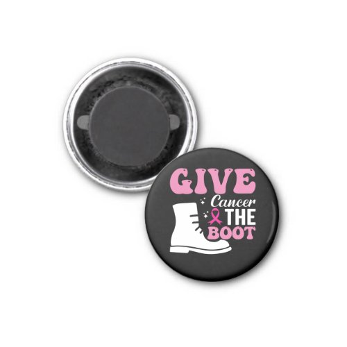 give cancer the boot breast cancer awareness magnet