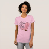Give Cancer the Boot Breast Cancer Awareness T-Shirt (Front Full)