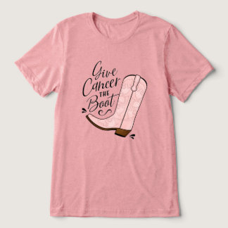 Give Cancer the Boot Breast Cancer Awareness Tri-Blend Shirt