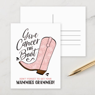 Give Cancer the Boot Postcard