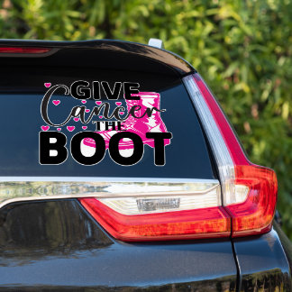 Give Cancer the Boot Sticker