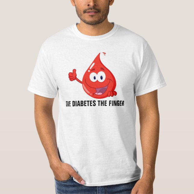 Give Diabetes the Finger T-Shirt (Front)
