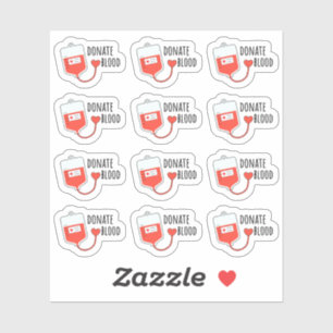 Give Donate Blood Donation Bag Calendar Planner Sticker