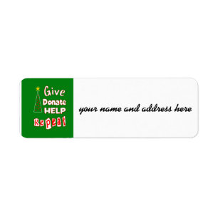 give, donate, help, repeat label