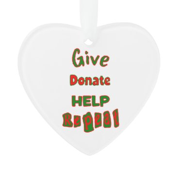 give, donate, help, repeat ornament give, donate, help, repeat ornament