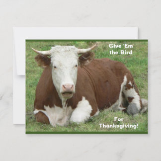 Give 'Em the Bird For Thanksgiving! Holiday, ZSSG Holiday Card