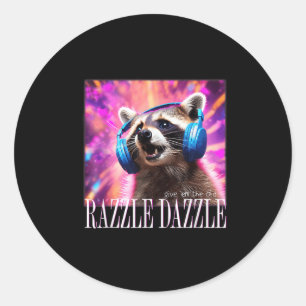 Give Em The Old Razzles Dazzles Retro Y2k 90s Meme Classic Round Sticker