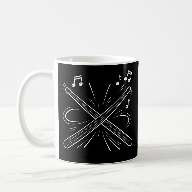 Give Her The Stix Drummer Mug 11 oz (Left)