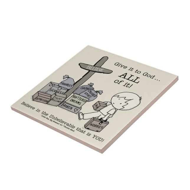 Give it ALL to God Ceramic Tile (Side)