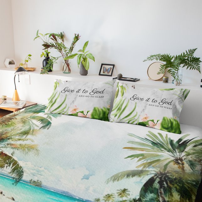 Give It To God and Go To Sleep | Floral Christian Pillow Case (Creator Uploaded)