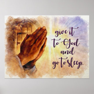 Give it to God Spiritual Message Poster