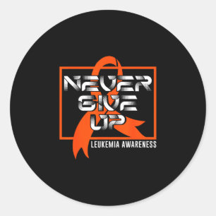 Give leukemia up blood cancer awareness survivor classic round sticker