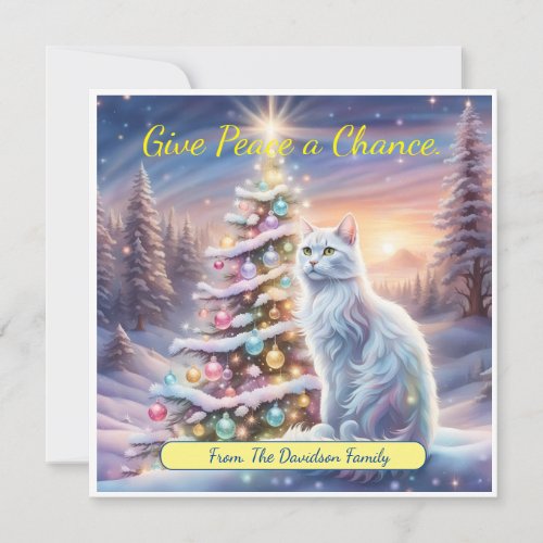Give Love and Peace a Chance Peace on Earth Card